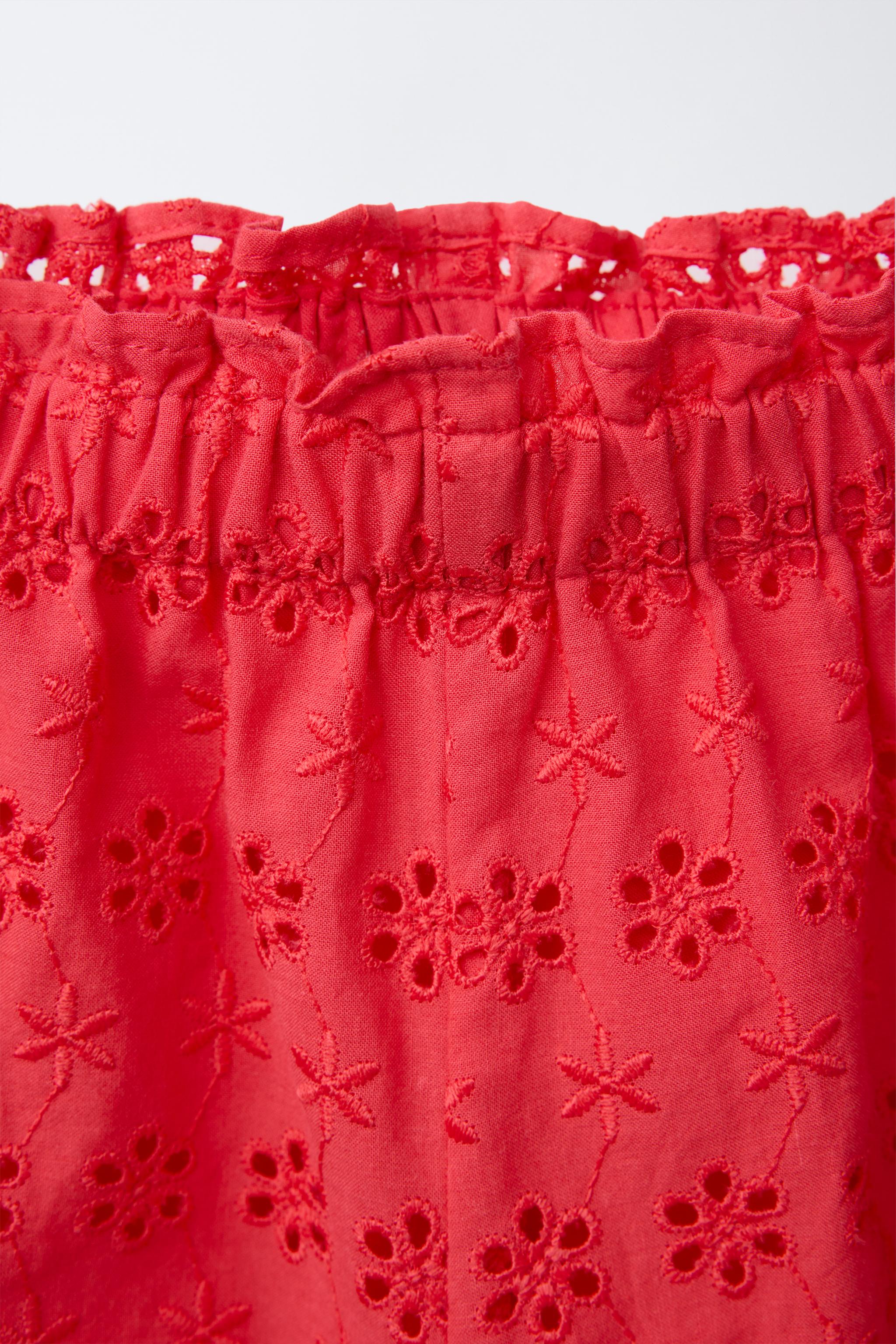 HIGH WAIST EMBROIDERED FLORAL BERMUDA SHORTS